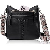 Twievo Crossbody Bags for Women,Trendy Crossbody Purses Bucket Bag Soft Leather Shoulder Handbags Lightweight Travel Purse
