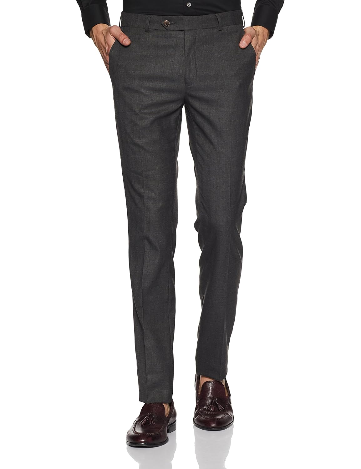 raymond men's slim fit formal trousers