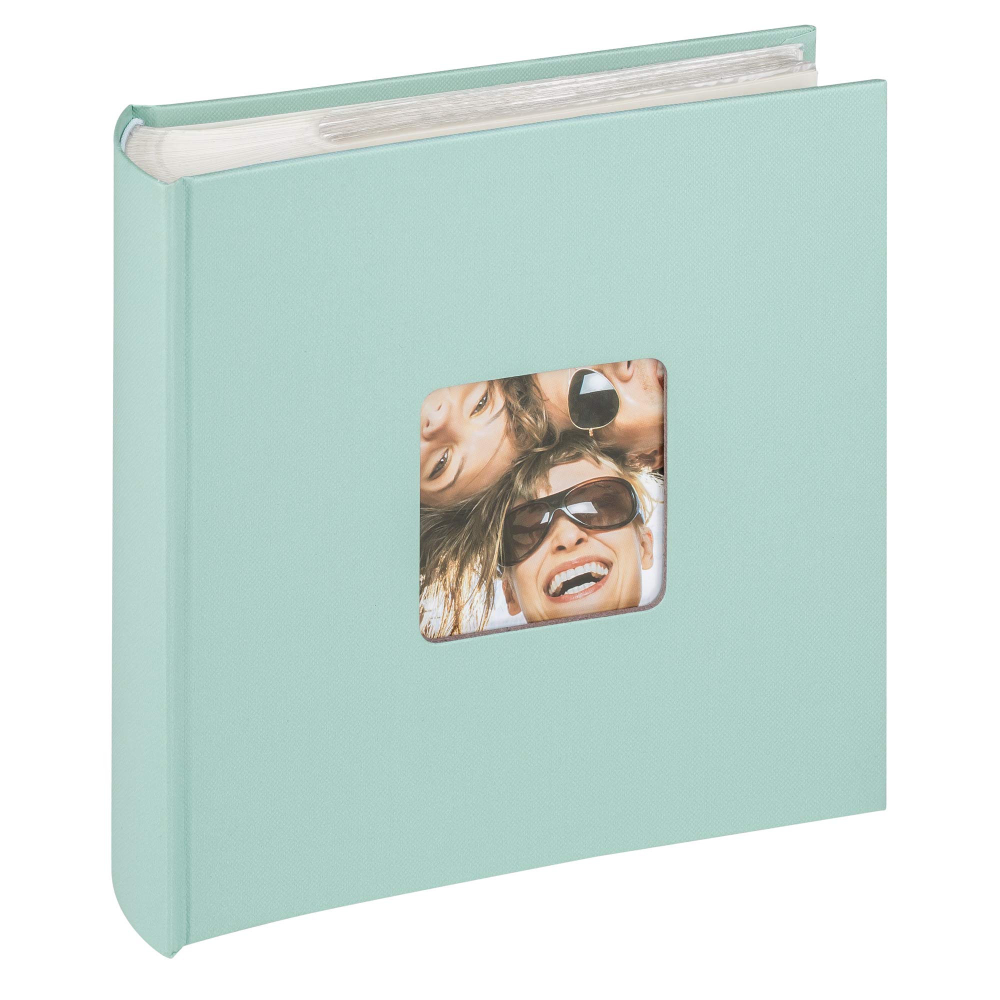walther Design Photo Album Mint Green 200 Photos 10 x 15 cm Memo Album with Cover Cut-Out, Fun ME-110-A
