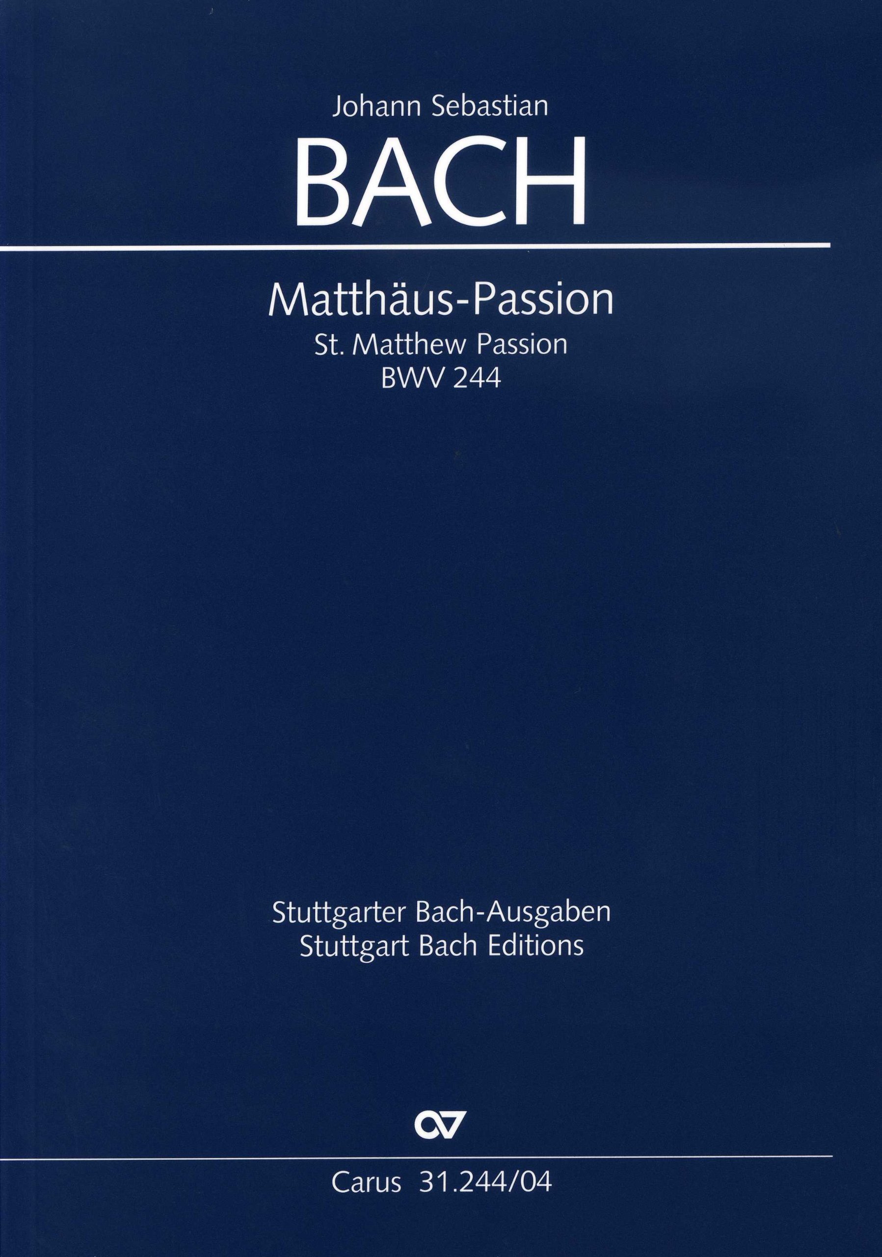 St Matthew Passion (Carus-Verlag publications)