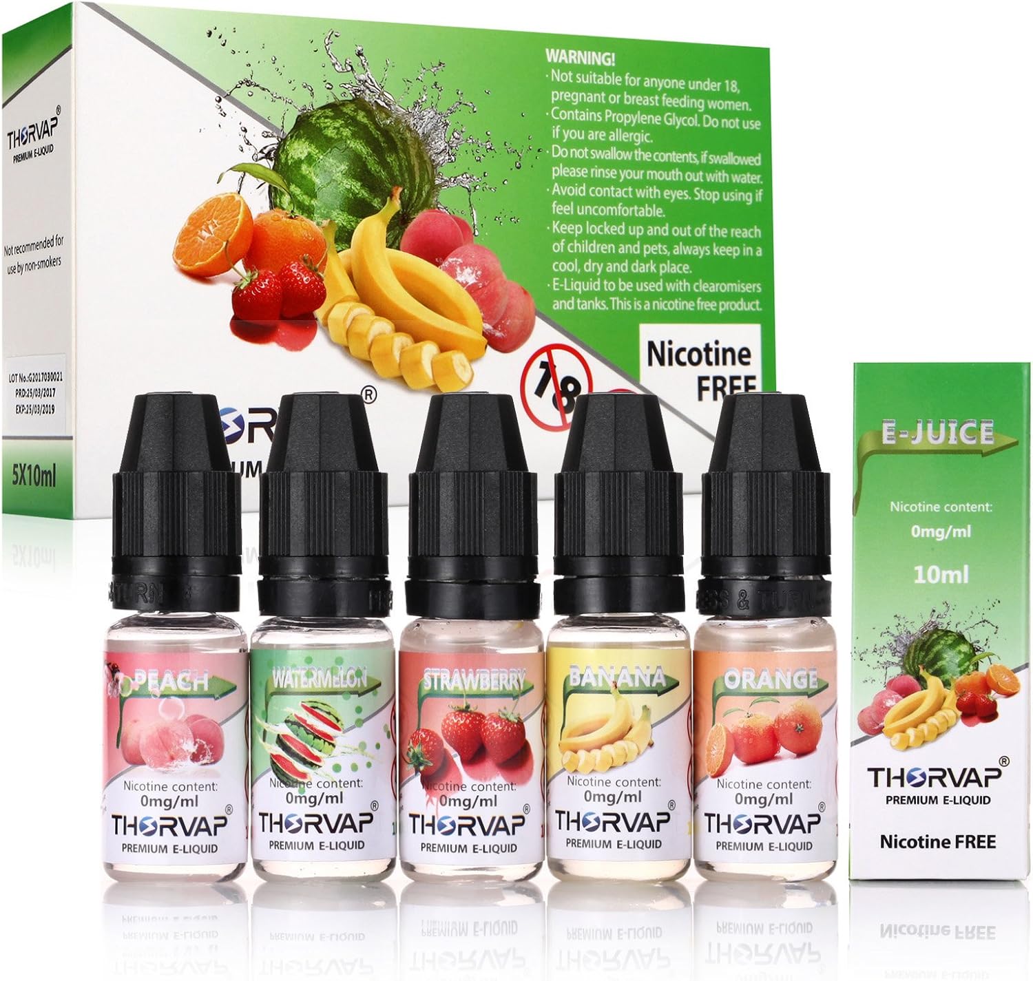 liquido cigarrillo electronico THORVAP [5x 10 ml] 70% VG 30% PG