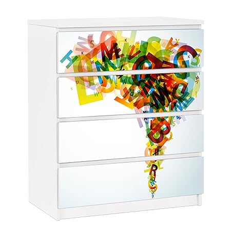 Vinilo Adhesivo para Muebles IKEA - Malm Dresser 4xDrawers ...
