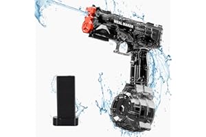 YTKIH Electric Water Gun for Adults&Kid,Transparent Automatic Squirt Guns High Powered IP67 Waterproof, Bodinator Classic Water Pistol Blaster Soaker for Summer