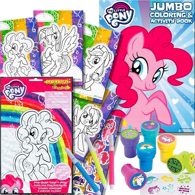 My Little Pony Coloring Activity Book with Take and Play Set and