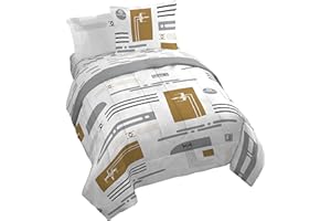 Jay Franco Comforter Set Includes Sheets and Pillow Covers - Soft and Cozy Bed Set for Stylish Room Decor, White - Star Wars,