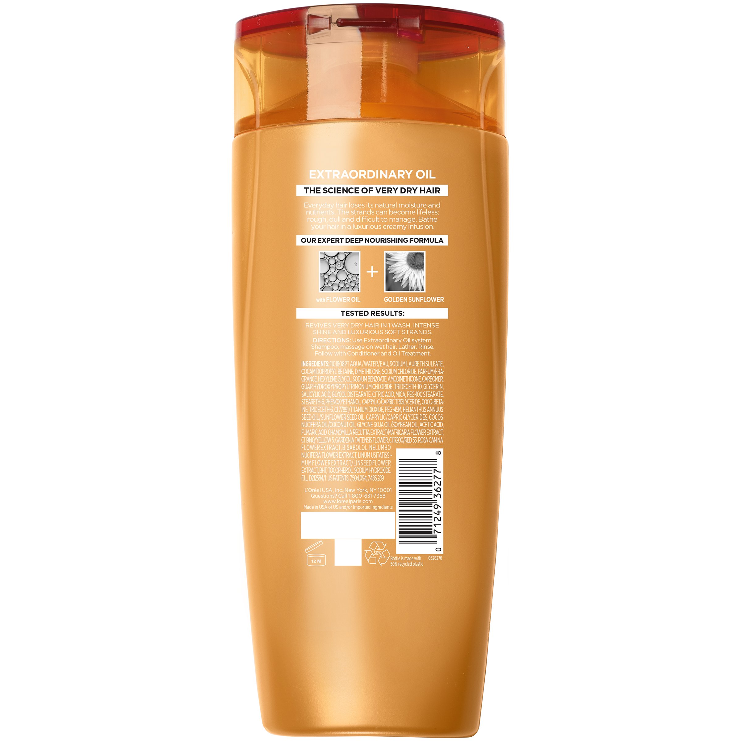 L'Oréal Paris Elvive Extraordinary Oils Crème Shampoo,12.6 Fl Oz