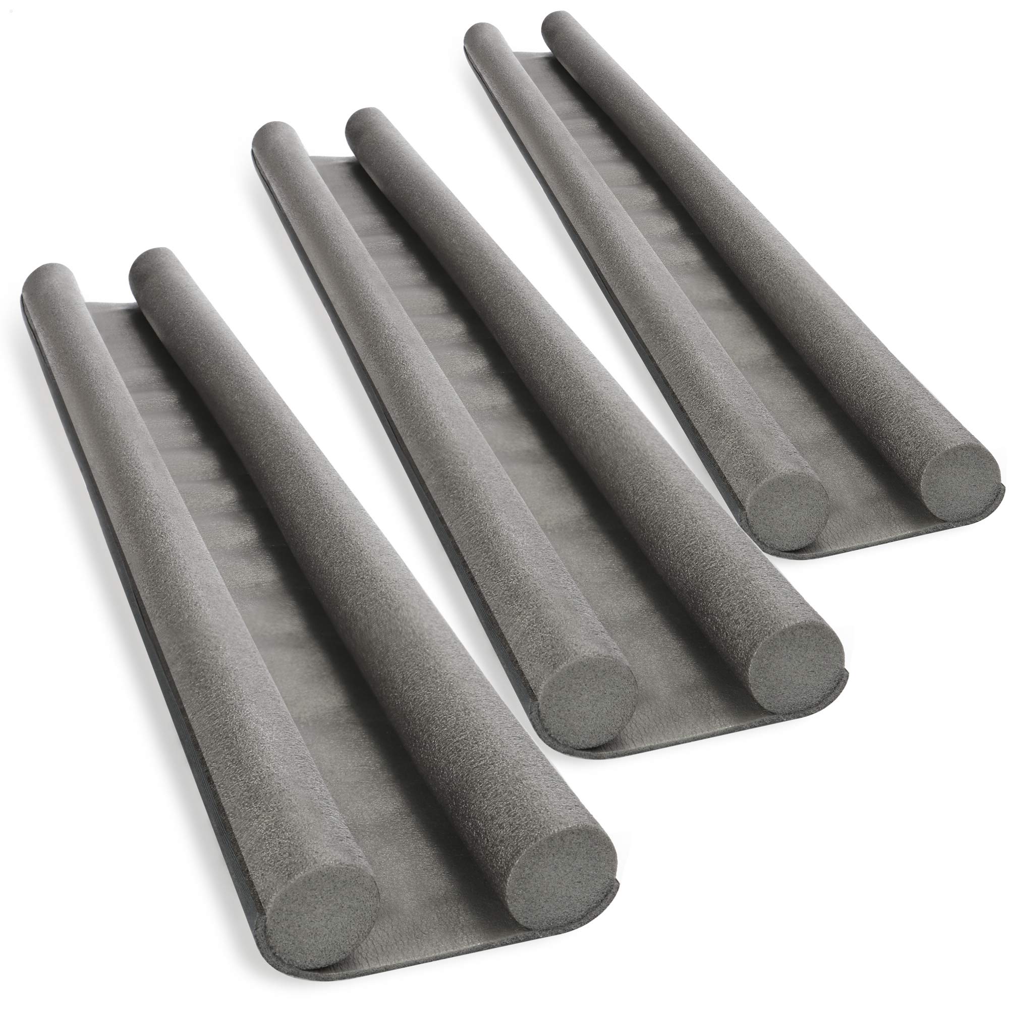 COM-FOUR® 3x draft stopper for the door - door bottom seal - draft stopper with double seal - protection against drafts and noise - 86 cm