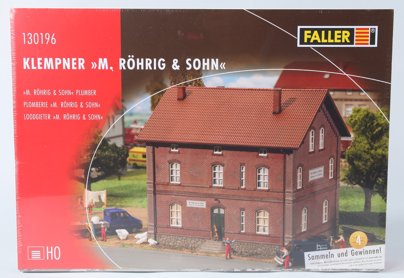 Faller FA 130196 Plumber M. Röhrig & Sohn, White, Large