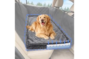 Dog Car Bed, Non-Slip Backseat Extender Pet Mat, Removable Washable Dog Bed for SUVs, Sedans & Trucks, Anti-Slip Travel Bed f