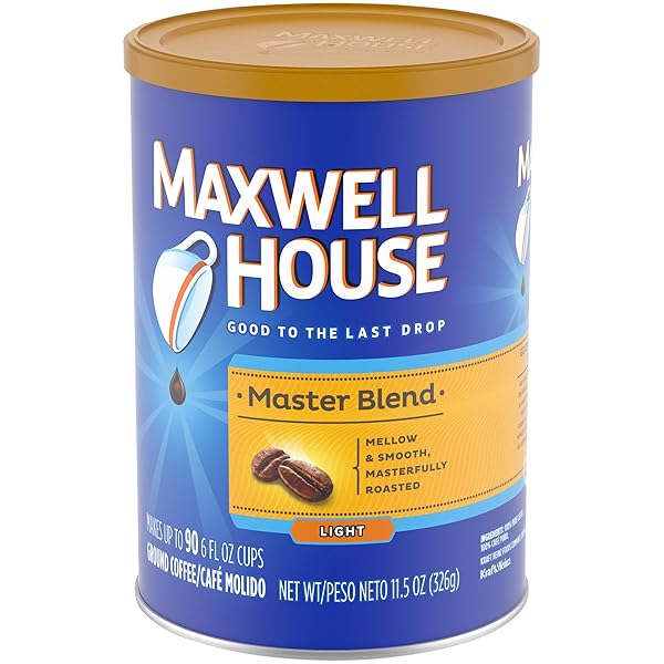 MAXWELL HOUSE MASTER BLEND LIGHT ROAST GROUND COFFEE (11.5 OZ CANISTER)