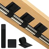 Znben Cable Management Under Desk Detachable Cable Straps, Black, 20 Pack | Heavy Duty Hook and Loop Cable Ties, Removable, Leave No Trace, Hold Up to 15 Cables, Home Office Organizer Accessories