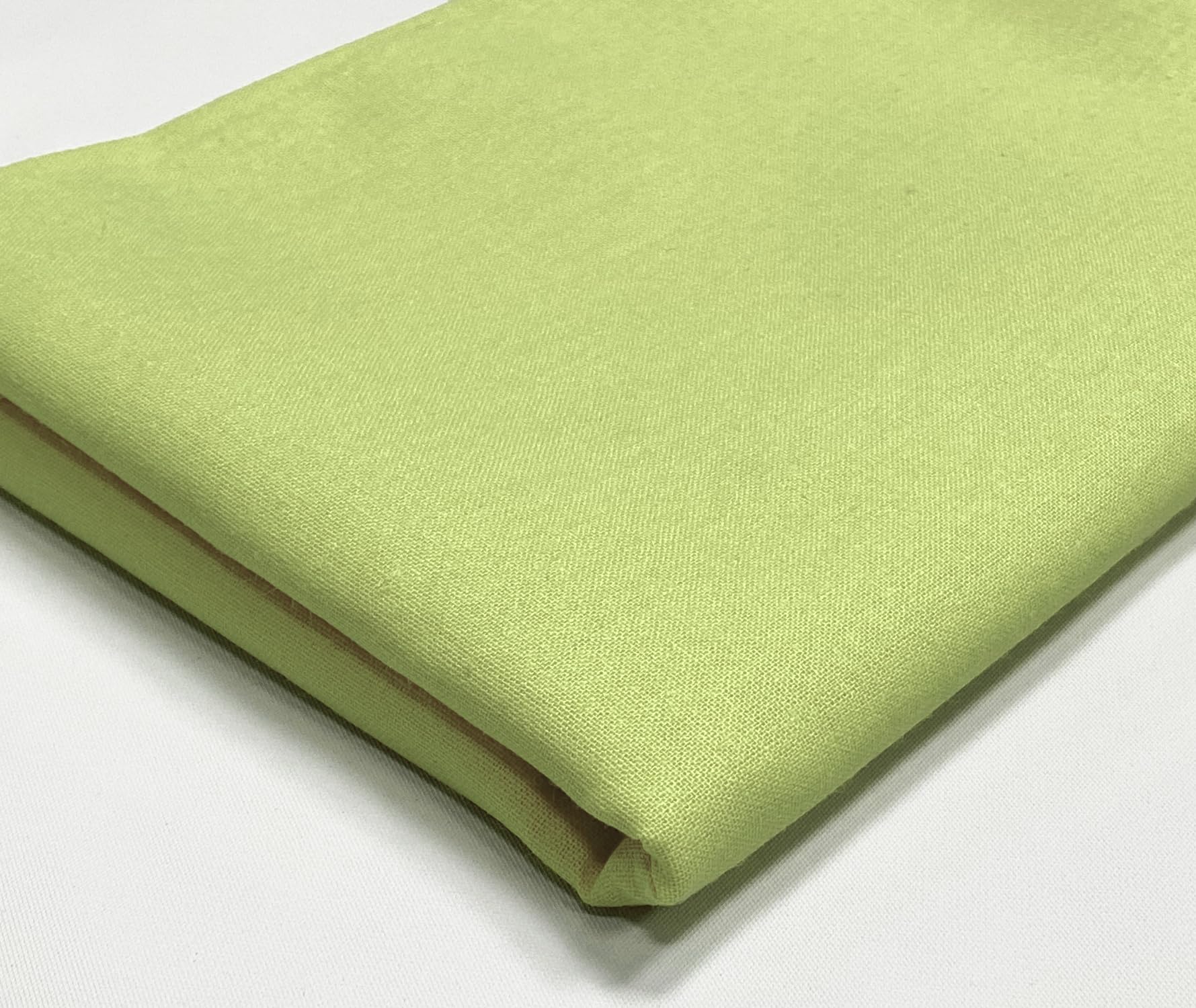 A-Express Plain Cotton Fabric - 60 Inches 150cm Extra Wide Per Metre - 150 GSM Viscose Material - for Clothing, Quilting, Curtain Lining, Sheeting, Costume, Dress, Bedding - Pistachio 5 Meters