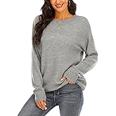 Woolicity Women's Oversized Sweater Loose Fitting Crewneck Knit Pullover Casual Cozy Lightweight Tops Winter Fall