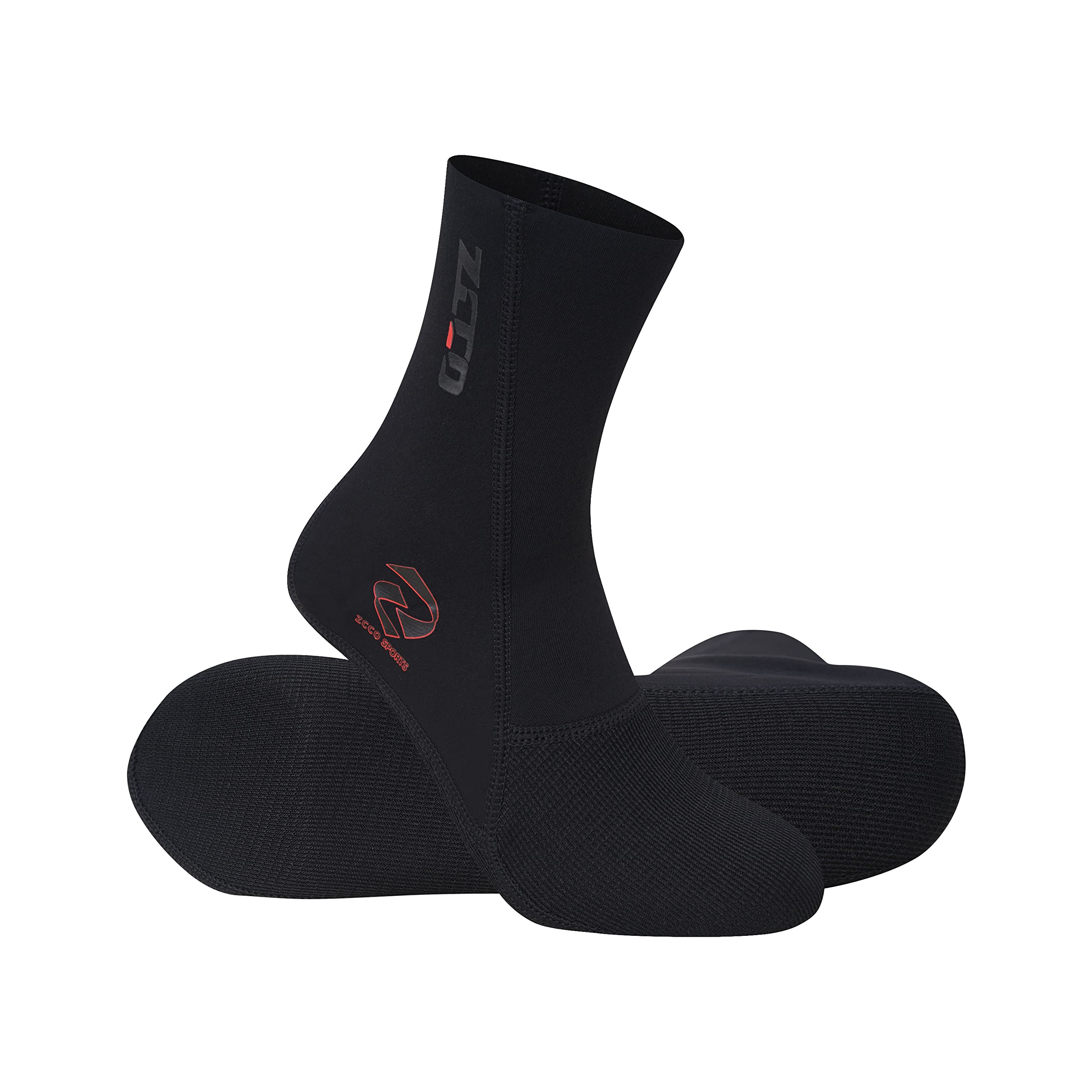 ZCCO Wetsuit Socks 1.5mm Neoprene Socks for Men Women Diving Snorkeling Swimming Surfing Water Sports(1.5mm-black-XS)