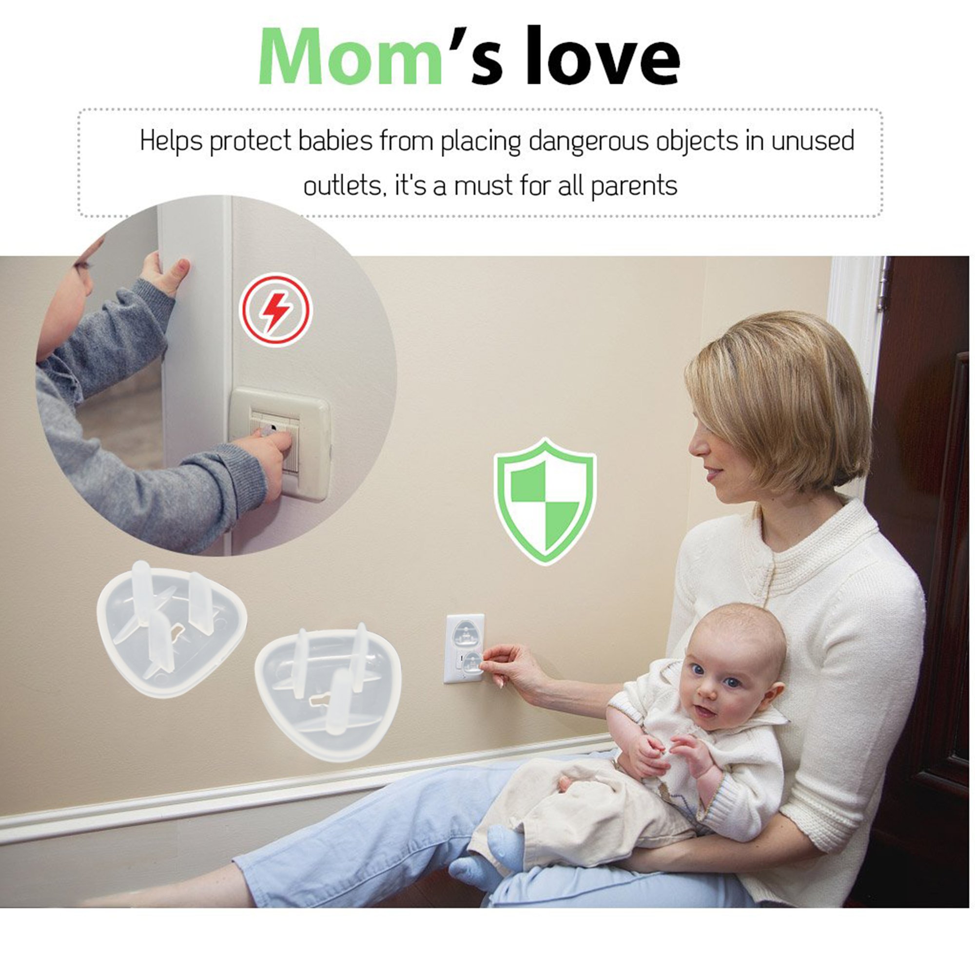 Ninuo Outlet Covers Baby Proofing Clear Electrical Plugs Protector For