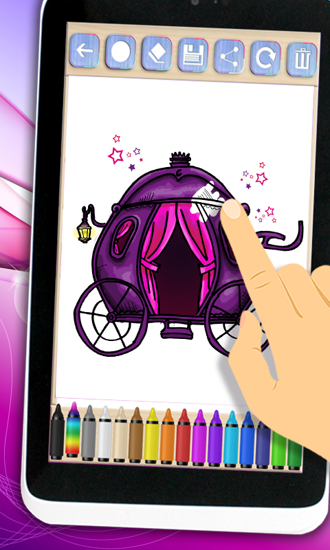Pintar a princesa Cinderela - jogos de coloração de princesas : Amazon ...