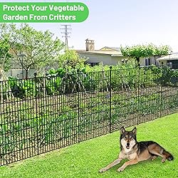 5 Panels with Lock No Dig Garden Fence for Yard