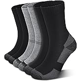 ACTINPUT 3 Pairs Merino Wool Hiking Socks Warm Thermal All Seasons Cushioned Moisture Wicking Socks for Women & Men