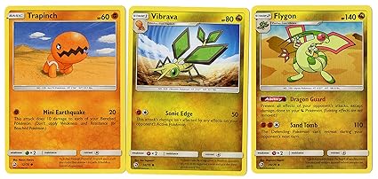 Evolution Set Flygon Vibrava Trapinch Dragon Majesty 3970 3 Card Lot