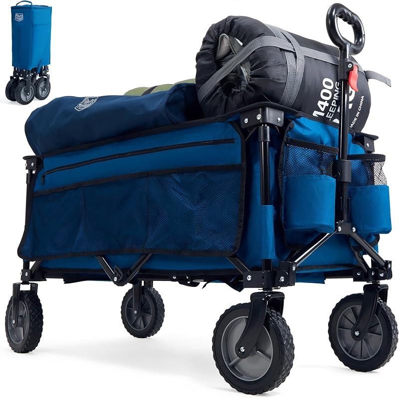TIMBER RIDGE Folding Camping Trolley Wagon 200L Heavy Duty 100KG Capacity