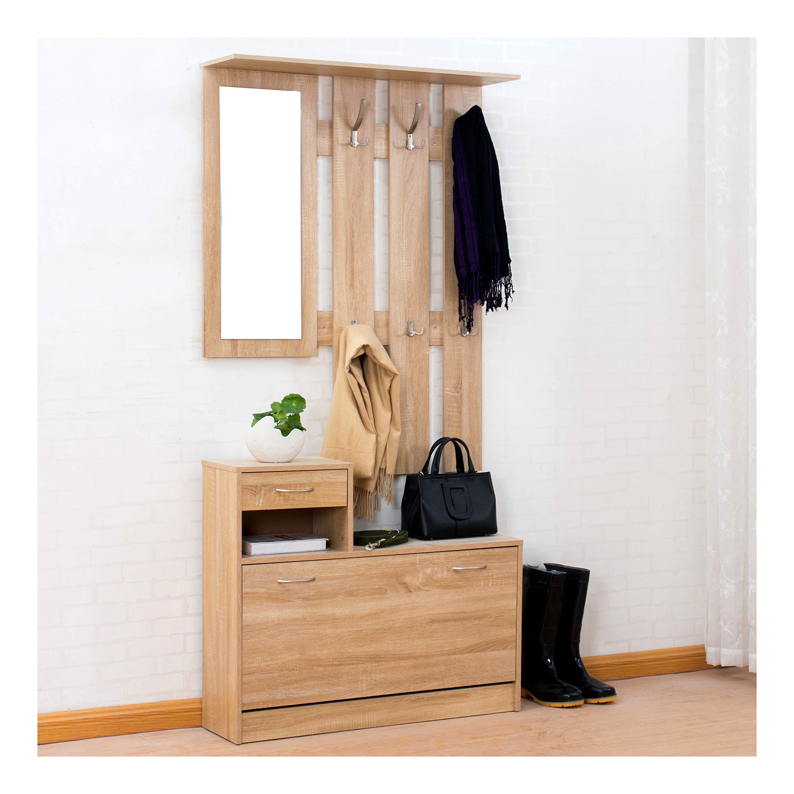 coat stand with shoe storage