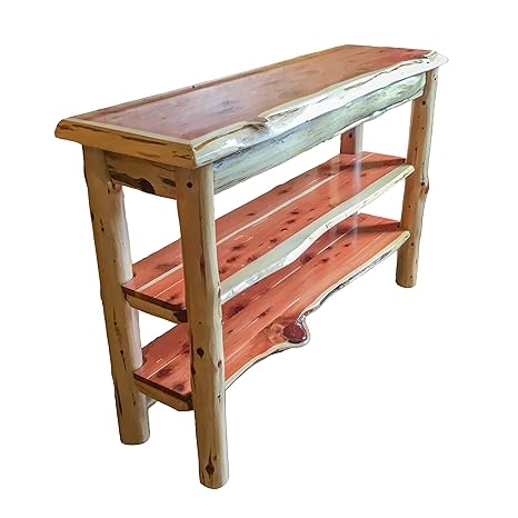 Furniture Barn Usa Rustic Red Cedar Log Tv Stand Or Sofa Table