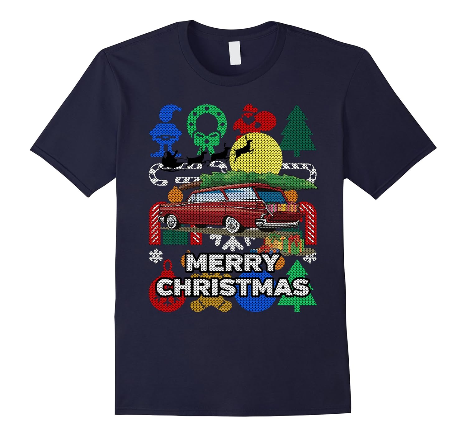 Fun Vacation Ugly Holiday T-shirt - Merry Christmas-ANZ