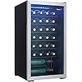 Danby DWC036A1BSSDB-6 3.3 Cu. Ft. Free Standing Wine Cooler, Holds 36 Bottles, Single Zone Fridge with Glass Door-Chiller for