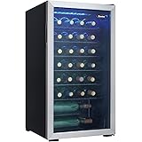 Danby DWC036A1BSSDB-6 3.3 Cu. Ft. Free Standing Wine Cooler, Holds 36 Bottles, Single Zone Fridge with Glass Door-Chiller for