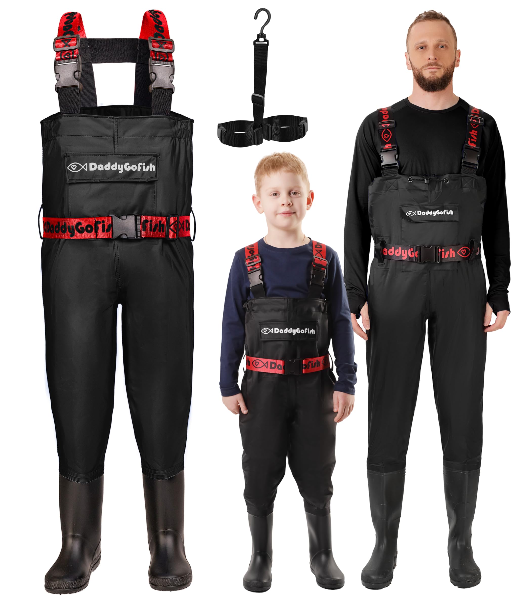 DaddyGoFish Chest Waders for Kids and Adults, Fishing and Hunting Waders with a Pocket and a Wader Hanger — image 1