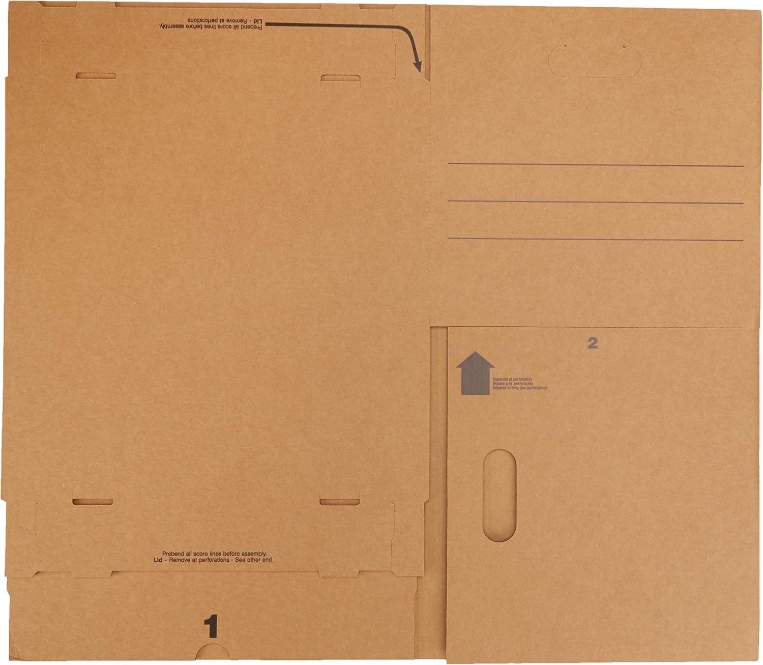 Basics Moving Boxes with Handles - Medium, 10-Pack : Office Products