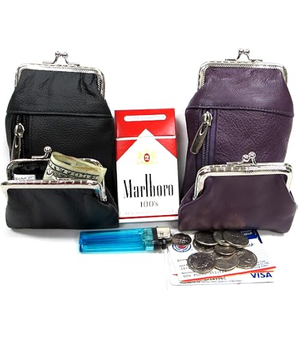leather cigarette case wallet combo Amazon.com: Dos colores par mujeres cuero genuino cigarrillo caso+moneda  fósforo encendedor titular bolsillo