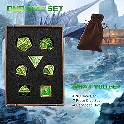 Metal Dice Set, HNCCESG Polyhedral DND Dice for