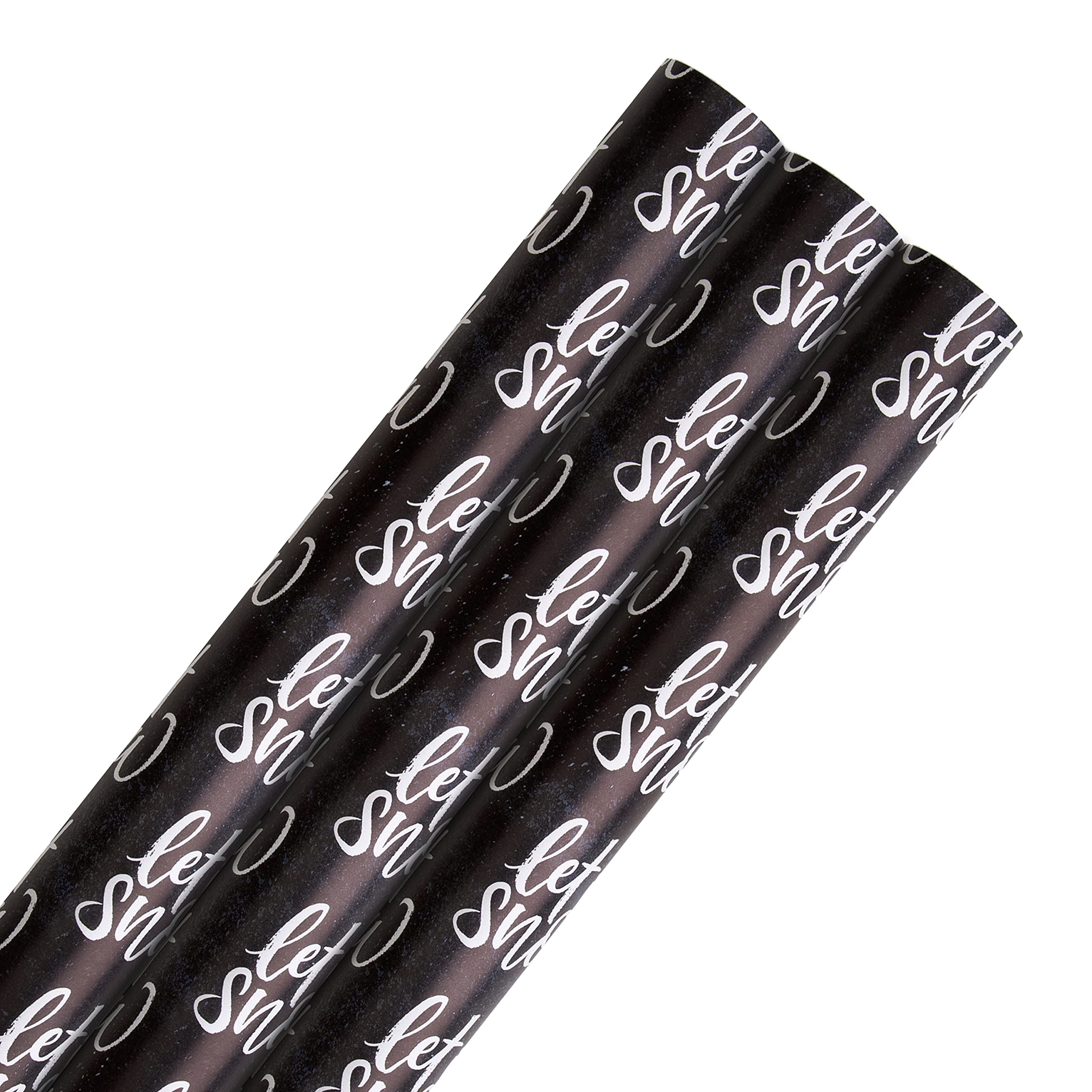 Hallmark Christmas Wrapping Paper Pack - 3 Rolls in 1 Text Based Design