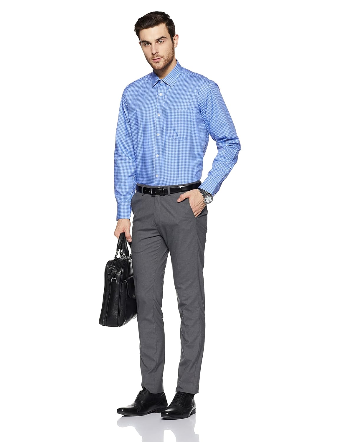 symbol amazon brand men's checkered regular fit cotton shirt