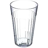 Carlisle FoodService Products Bistro Tumbler Plastic Tumbler for Restaurants, Catering, Kitchens, Plastic, 32 Ounces, Clear
