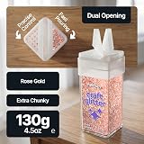 Hemway Glitter Shaker Rose Gold 130g Extra Chunky Craft Glitter view 2