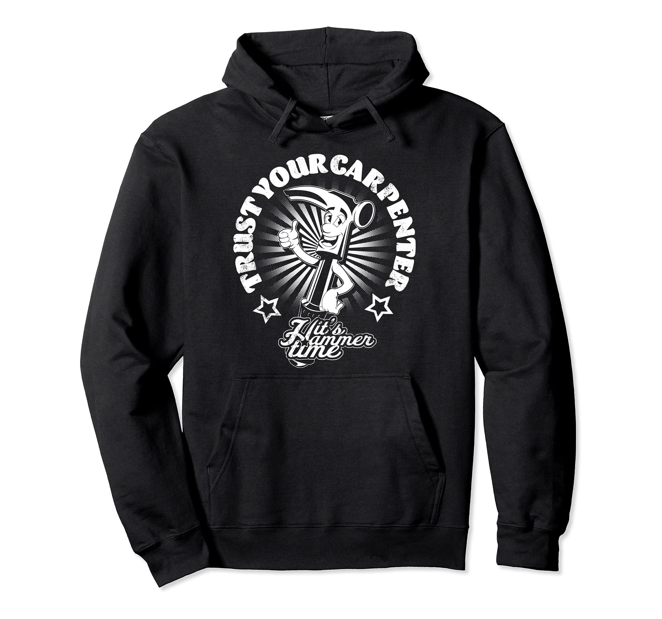 Carpenter Hammer Tool Cartoon Pullover Hoodie