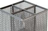 Osco Silver Wiremesh Square Pen Pot 4 Compartment Desk Tidy view 4