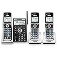 VTech VS306-3 DECT 6.0 3 Handsets Cordless Home Phone with Bluetooth, Answering System, Smart Call Blocker, Caller ID Announce, Backlit Display, Duplex Speakerphone (Silver & Black)