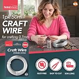SOL 50m Silver Wire 0.7mm 20 Gauge Jewellery Craft Wire Beading Flexible view 3