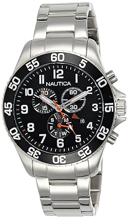 Chronograph Black Dial Mens Watch - NAI17509G