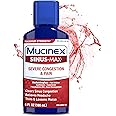 Mucinex Severe Congestion & Pain Relief, Sinus-Max Max Strength, 6oz Clears Sinus & Nasal Congestion, Relieves Headache & Fever, Thins & Loosens Mucus
