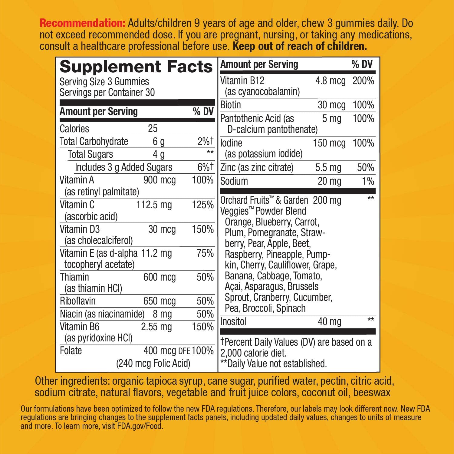 Nature's Way Alive!® Adult Premium Gummy Multivitamin, Fruit and Veggie Blend (150mg per serving), Full B Vitamin Complex, Gluten Free, Made with Pectin, 90 Gummies: Health & Personal Care