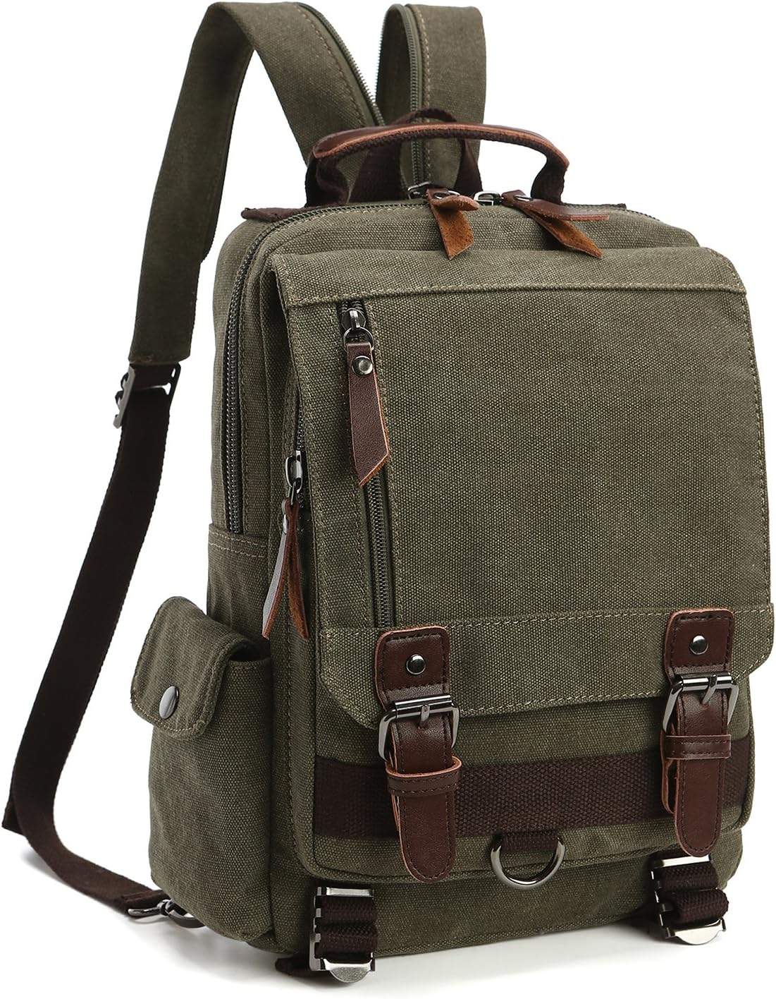 School Backpack, Lifestyle vintage Travel Rucksack for Men & Women, Lightweight College Back Pack with iPad Compartment Canvas Daypack Bookbag (MG-8596-1-AM)