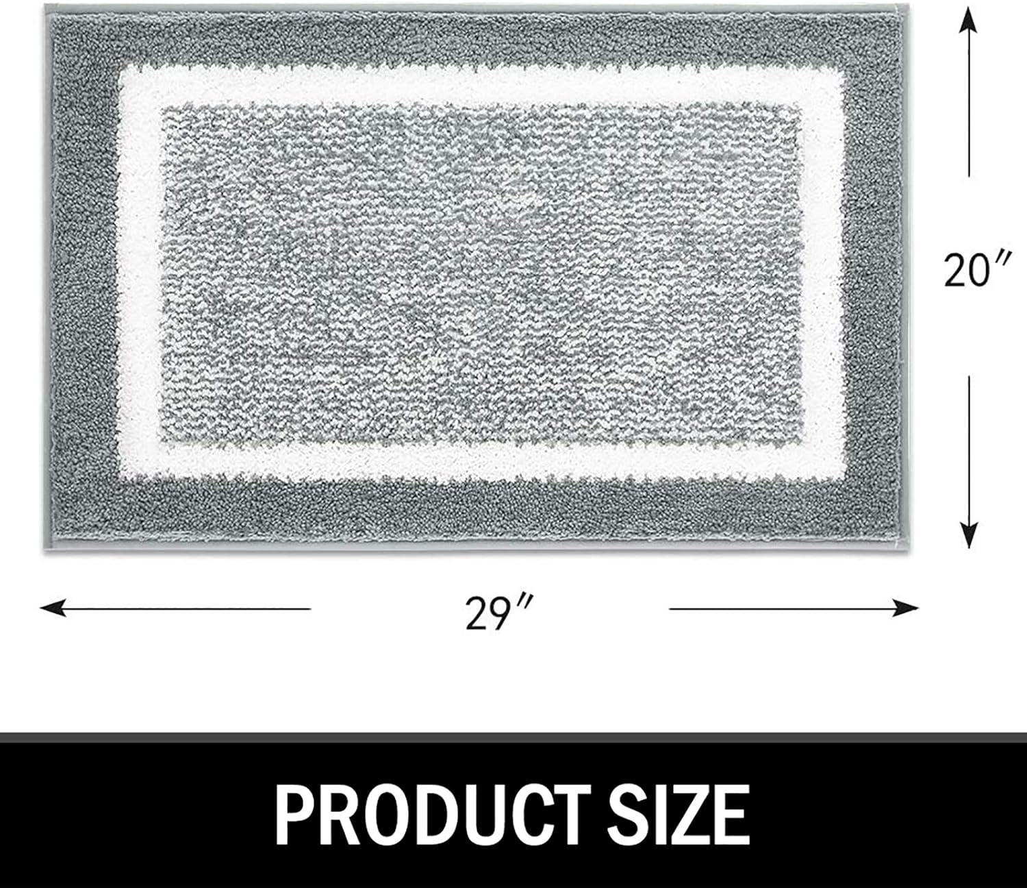 Bathroom Rug Mat, Ultra Soft and Water Absorbent Bath Rug, Bath Carpet, Machine Wash/Dry, for Tub, Shower, and Bath Room…: Home & Kitchen