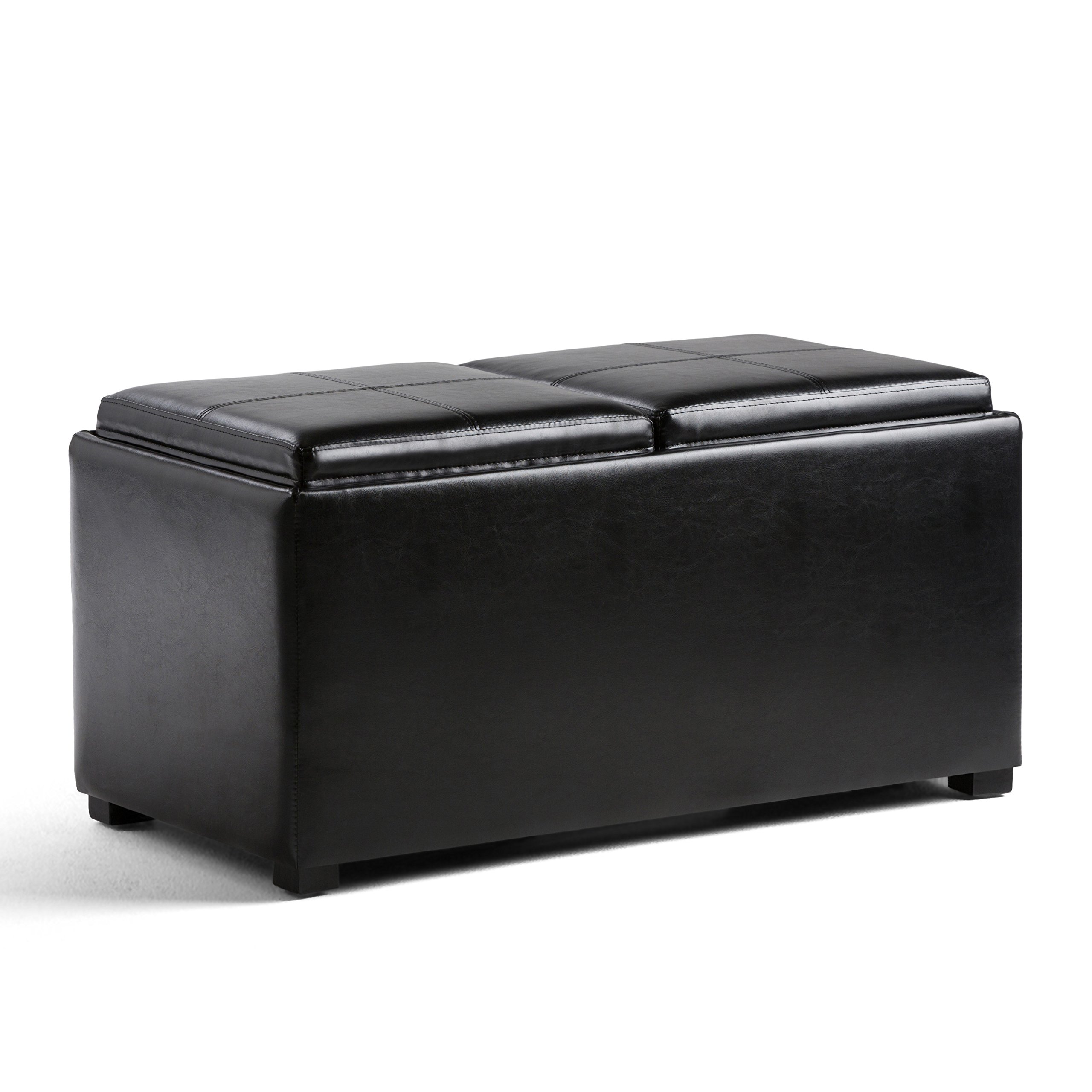 Buy SIMPLIHOME Avalon 35 inch Wide Rectangle 5 Pc Storage Ottoman with