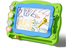 CI VETCH Magnetic Drawing Board Large Doodle Board Toddler Toys for Girls Boys 3 4 5 6 7 Year Old Kids, Montessori Preschool Educational Travel Toys Gifts Etch A Colorful Sketch Magnet Erasable Writing Pad