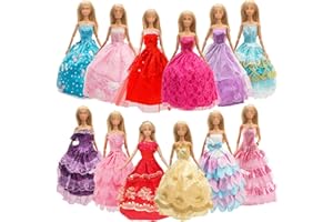 SOTOGO 12 Sets Doll Clothes for 11.5 Inch Girl Doll Handmade Doll Outfits Fashion Doll Dresses Party Wedding Dresses Doll Gowns