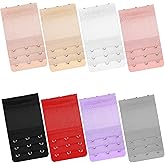 8Pcs Bra Extender 3 Hook, 4 * 0.8 Inch 3 Hook Bra Extender Adjustable Comfort Fit for Maternity and Sports Use (Multicolor)